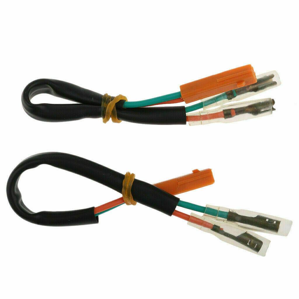 2 pcs Wire Indicator Leads Turn Signal Adapters Plug Connector Harness For Honda - TDRMOTO