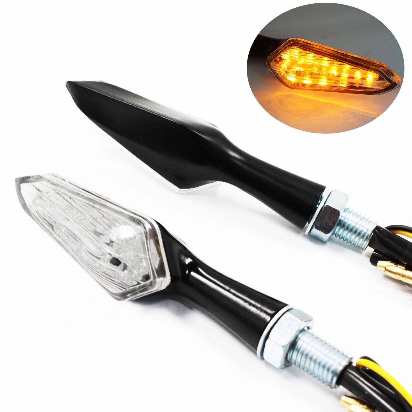 4x Alloy LED Indicators Motorcycle Motorbike LED Blinkers Yamaha Honda Suzuki - TDRMOTO