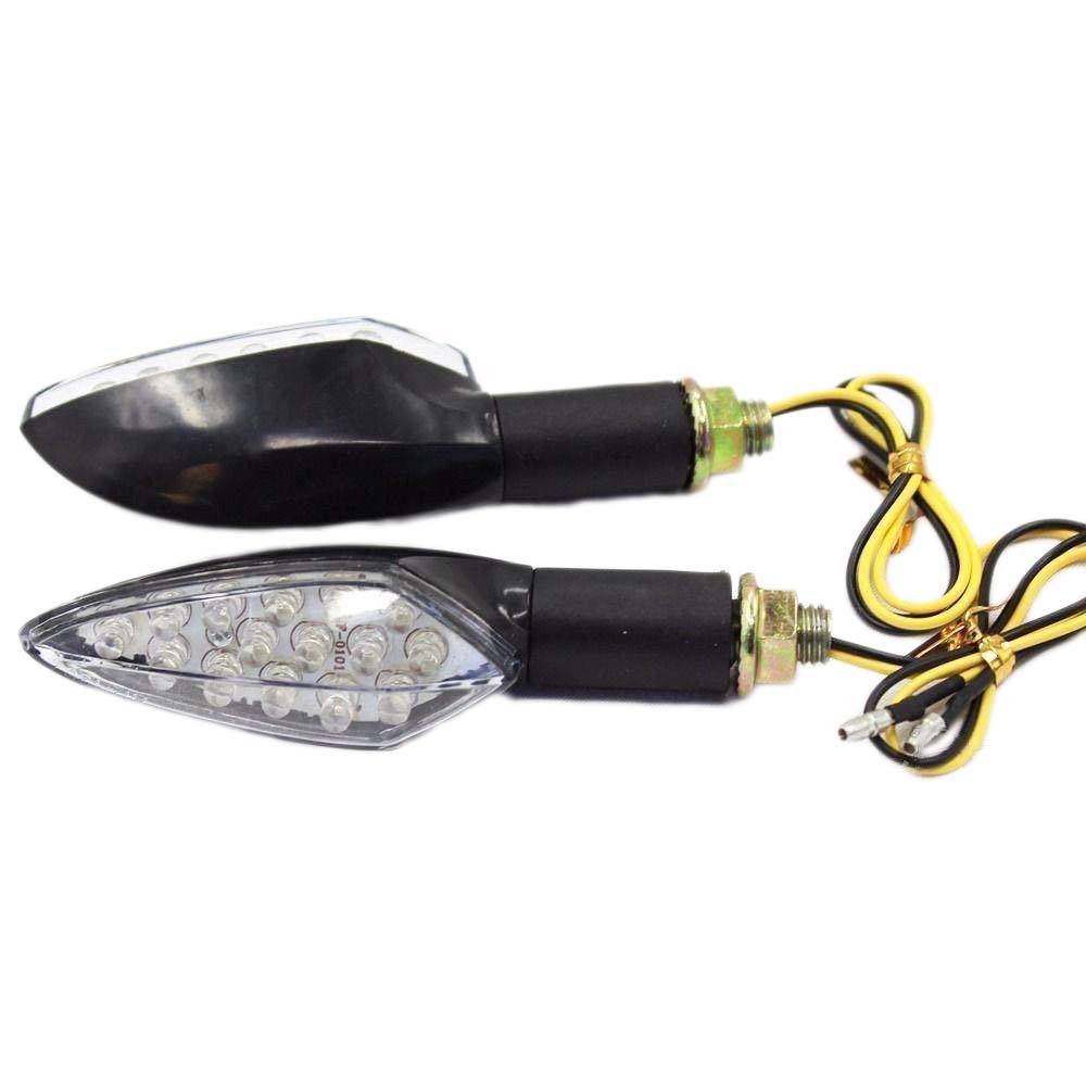 4x Black Indicators Motorcycle Motorbike LED Blinkers Yamaha Honda Suzuki - TDRMOTO