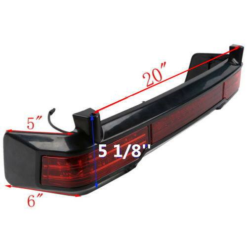 Black LED Tail Light Brake Running Lamp Suit Harley Touring Trunk King Tour Pack - TDRMOTO