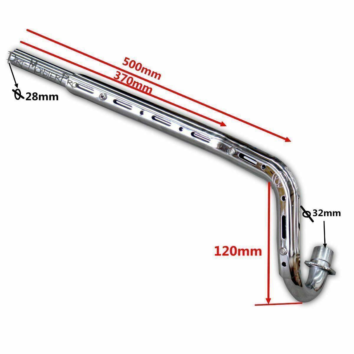 28mm Exhaust Pipe + Red Muffler For ATV Quad Dirt Bike - TDRMOTO