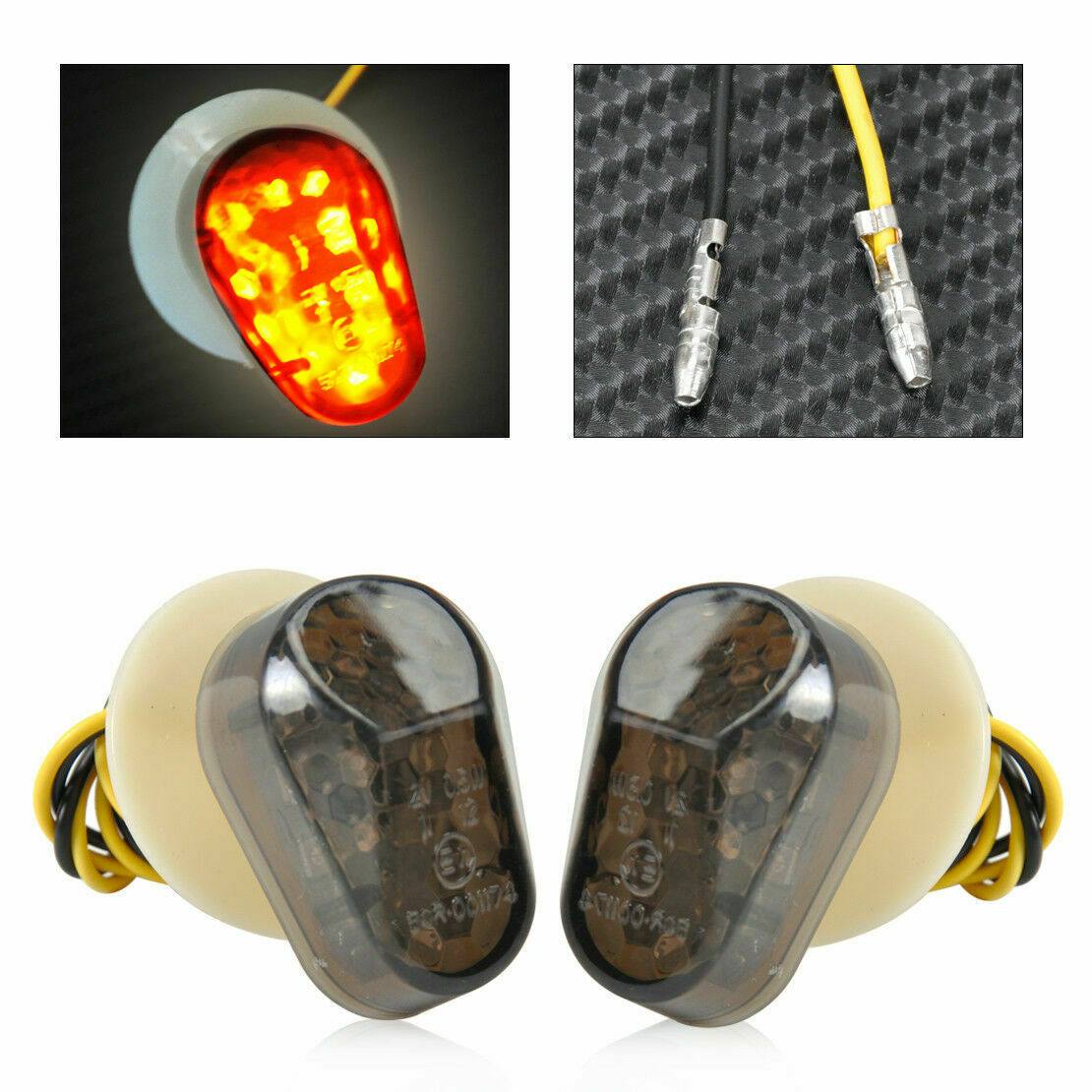 Smoke Flush Mount LED Turn Signal Indicator for Yamaha FZ6/R 2004-13 05/06/07/08 - TDRMOTO