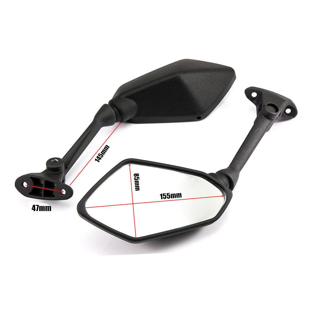 ABS Motorcycle Side Rear View Mirrors Left/Right Kawasaki Ninja ZX6R 600R 09 -12 - TDRMOTO