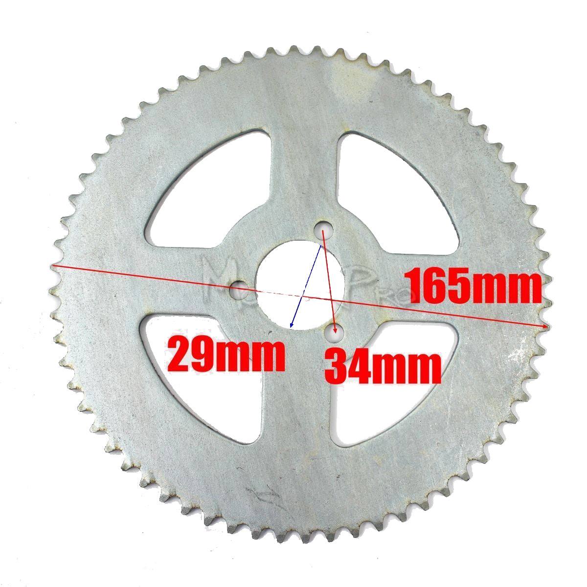 64 Teeth Rear T8F Chain Sprocket Cog 43 49cc Mini Pocket Quad PIT Dirt Bike ATV - TDRMOTO
