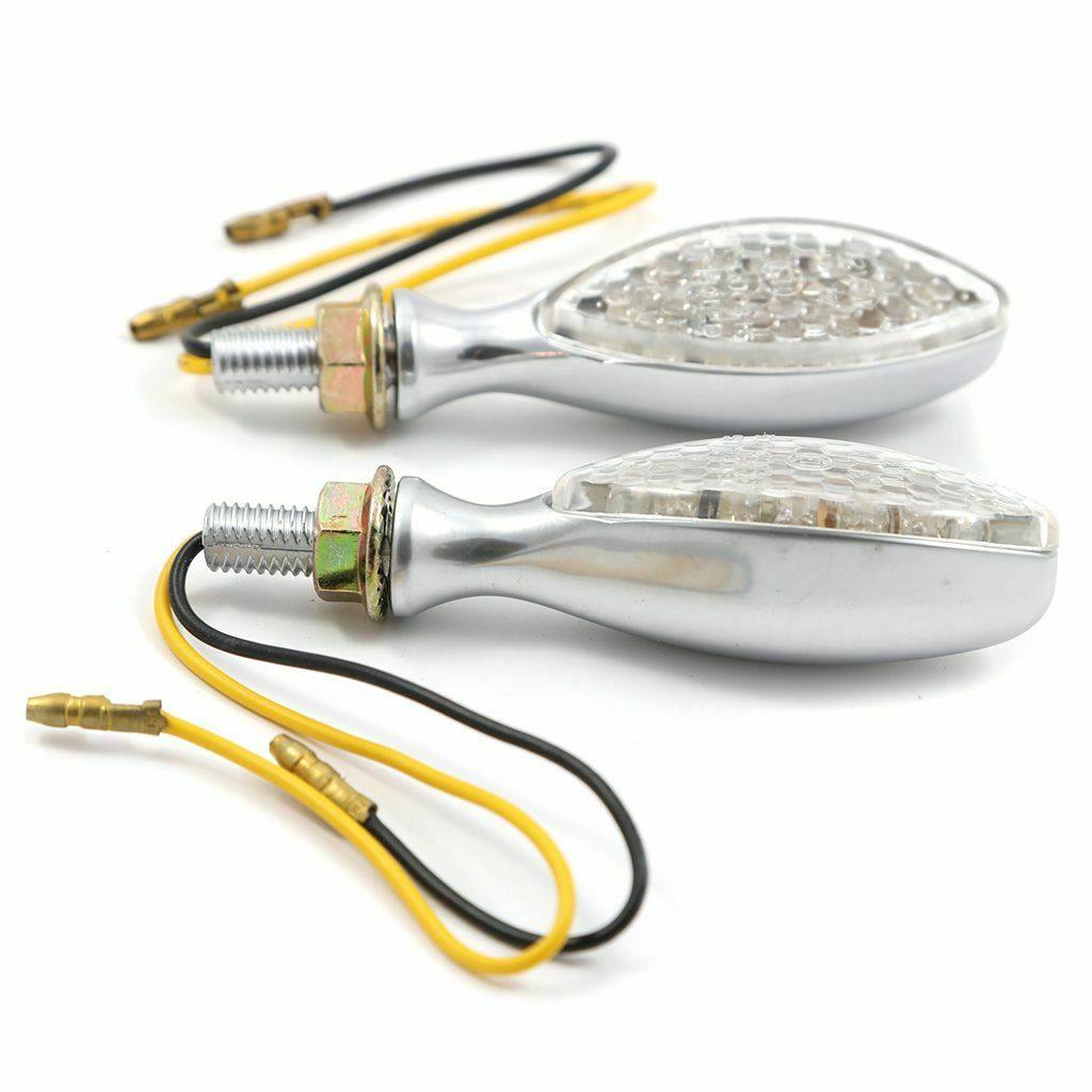 8mm Silver TURN SIGNAL LED INDICATOR 4 Yamaha Dual Sport Motorcycle Dirt Bike - TDRMOTO