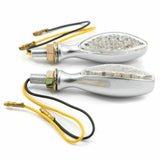 8mm Silver TURN SIGNAL LED INDICATOR 4 Yamaha Dual Sport Motorcycle Dirt Bike - TDRMOTO