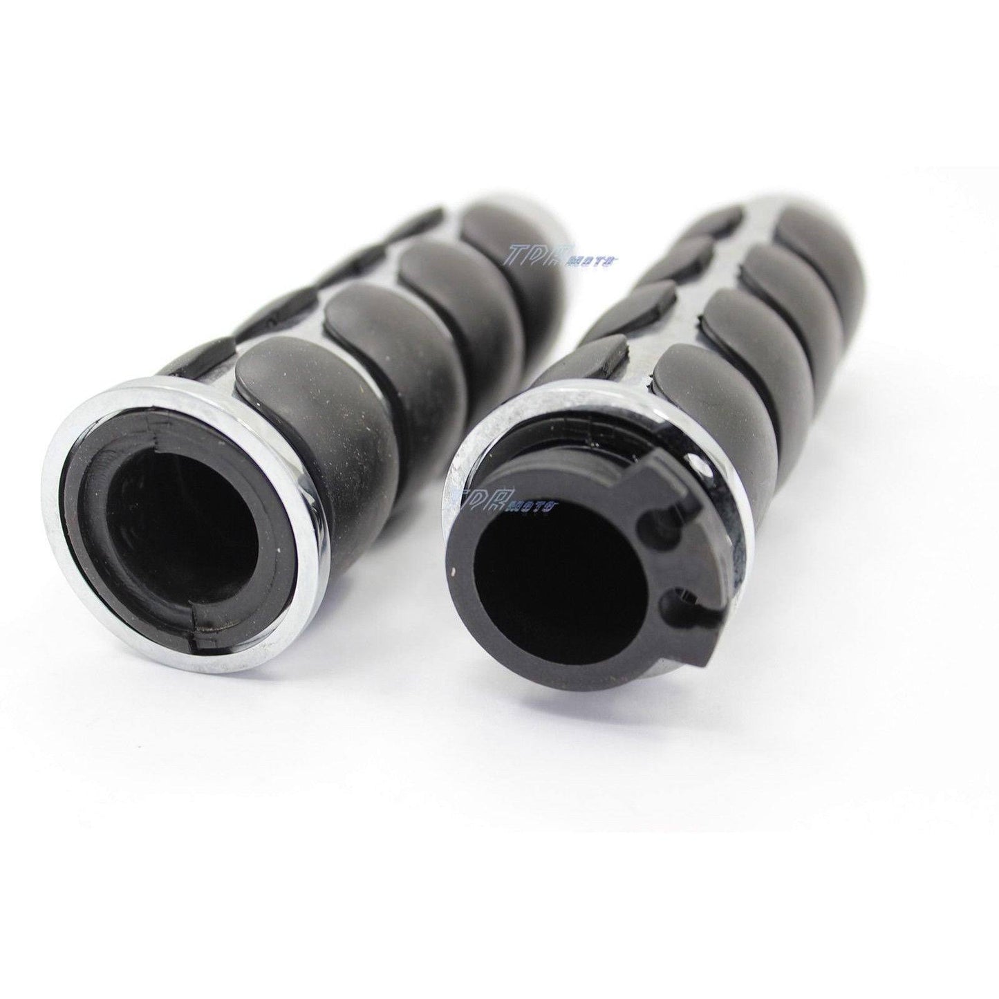 New Chrome 1" Handlebar Hand Grips For Harley Davidson Sportster Dyna Softail - TDRMOTO