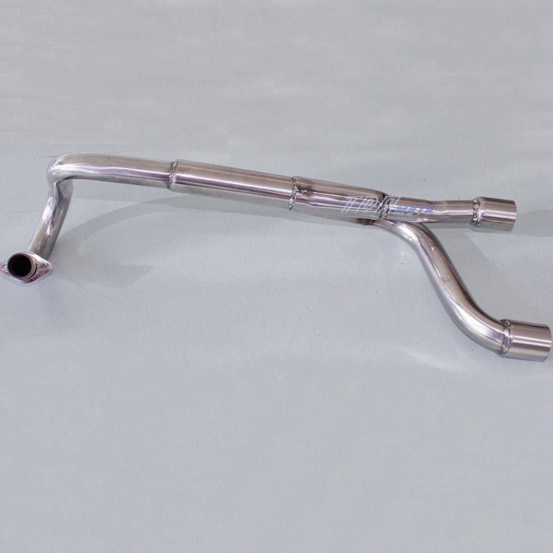 Silver Big Bore Dual Exhaust Muffler CRF50 STYLE Atomik Pitpro Thumpstar DHZ - TDRMOTO