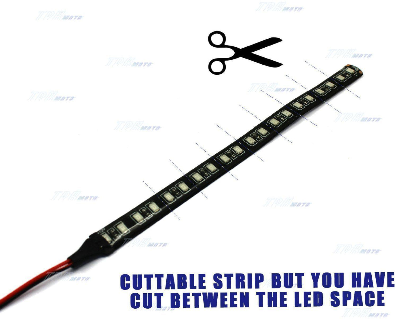 2x Front Fork LED Turn Signal Lights Indicator Strip For Kawasaki Honda Harley - TDRMOTO