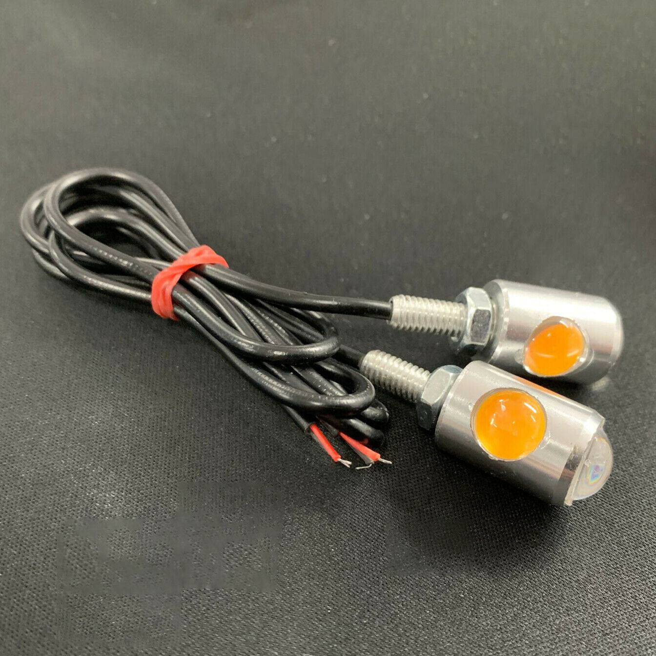 2 x LED License Number Plate Light Screw Bolt Bulbs For Car & Motorcycle - TDRMOTO