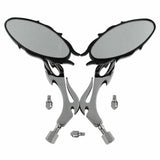 CHROME FLAME MOTORCYCLE REARVIEW MIRRORS 4 KAWASAKI VULCAN VN EN 800 900 1500 - TDRMOTO