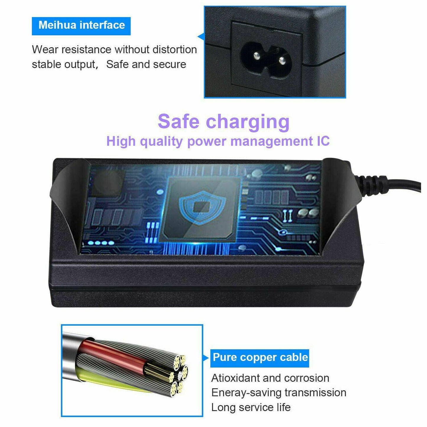 42V 1.7A Charger For 36V Electric Scooter Xiao Mi Segwag TDR Ninebot M365 - TDRMOTO