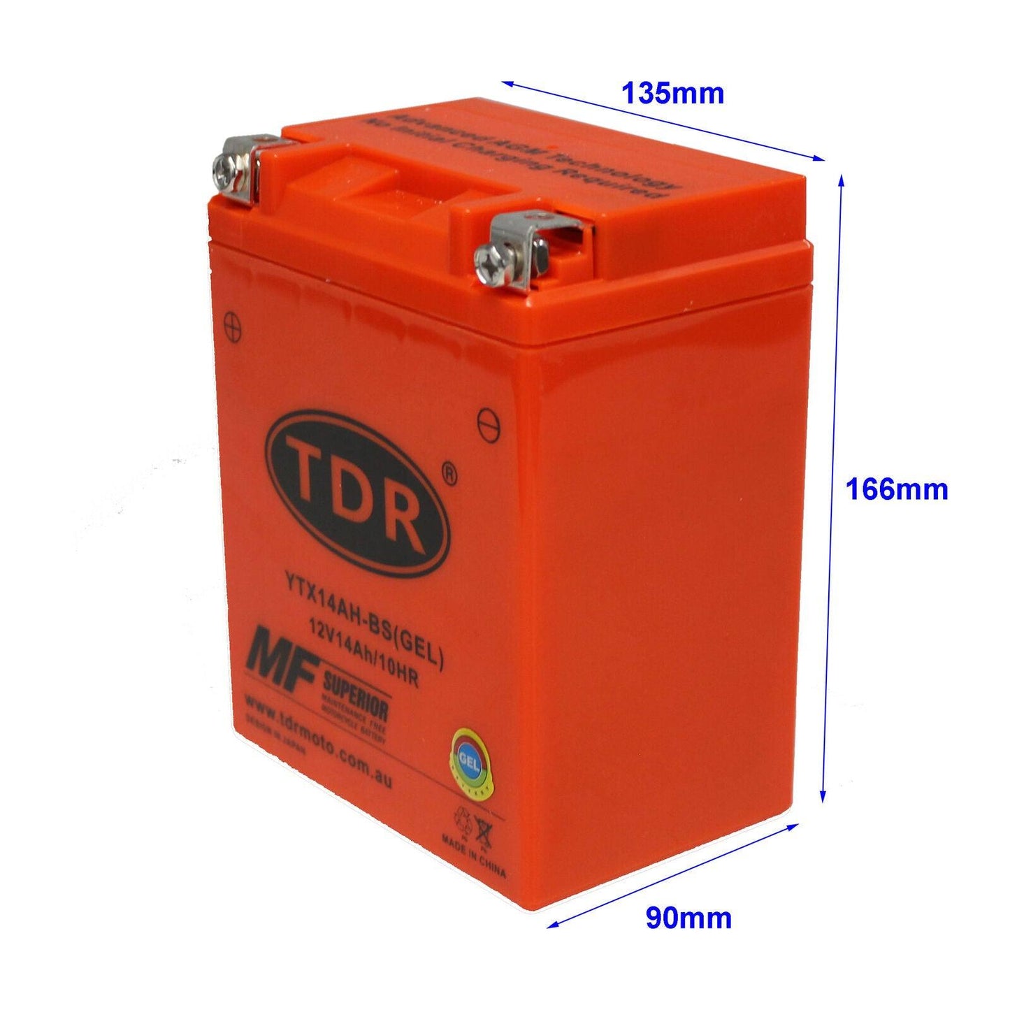 YB14A-A2/YTX14AH-BS 12V ATV/UTV Battery Honda Suzuki Polaris Kawasaki Yamaha - TDRMOTO