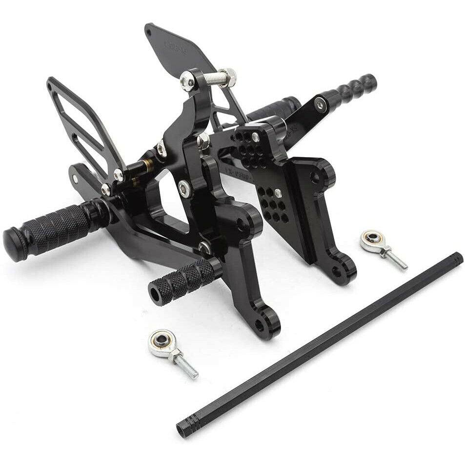 Adjustable Rearset Foot Rest Peg Rear Set Black For 2003 2004 2005 YAMAHA YZF R6 - TDRMOTO