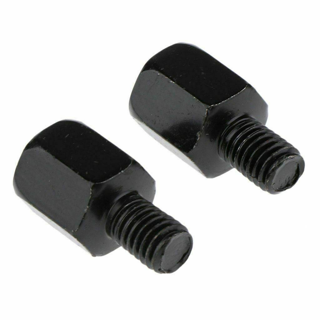 2 pieces Black Mirror Adapter Convert Right 10mm to Right 8mm - Thread Reducer Converter - TDRMOTO