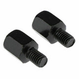 2 pieces Black Mirror Adapter Convert Right 10mm to Right 8mm - Thread Reducer Converter - TDRMOTO