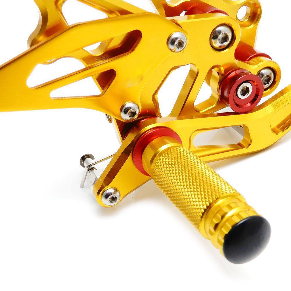 Gold Rearset Footrest For Suzuki GSXR 1300 2008 - 2017 Footpeg 09 10 11 12 13 - TDRMOTO