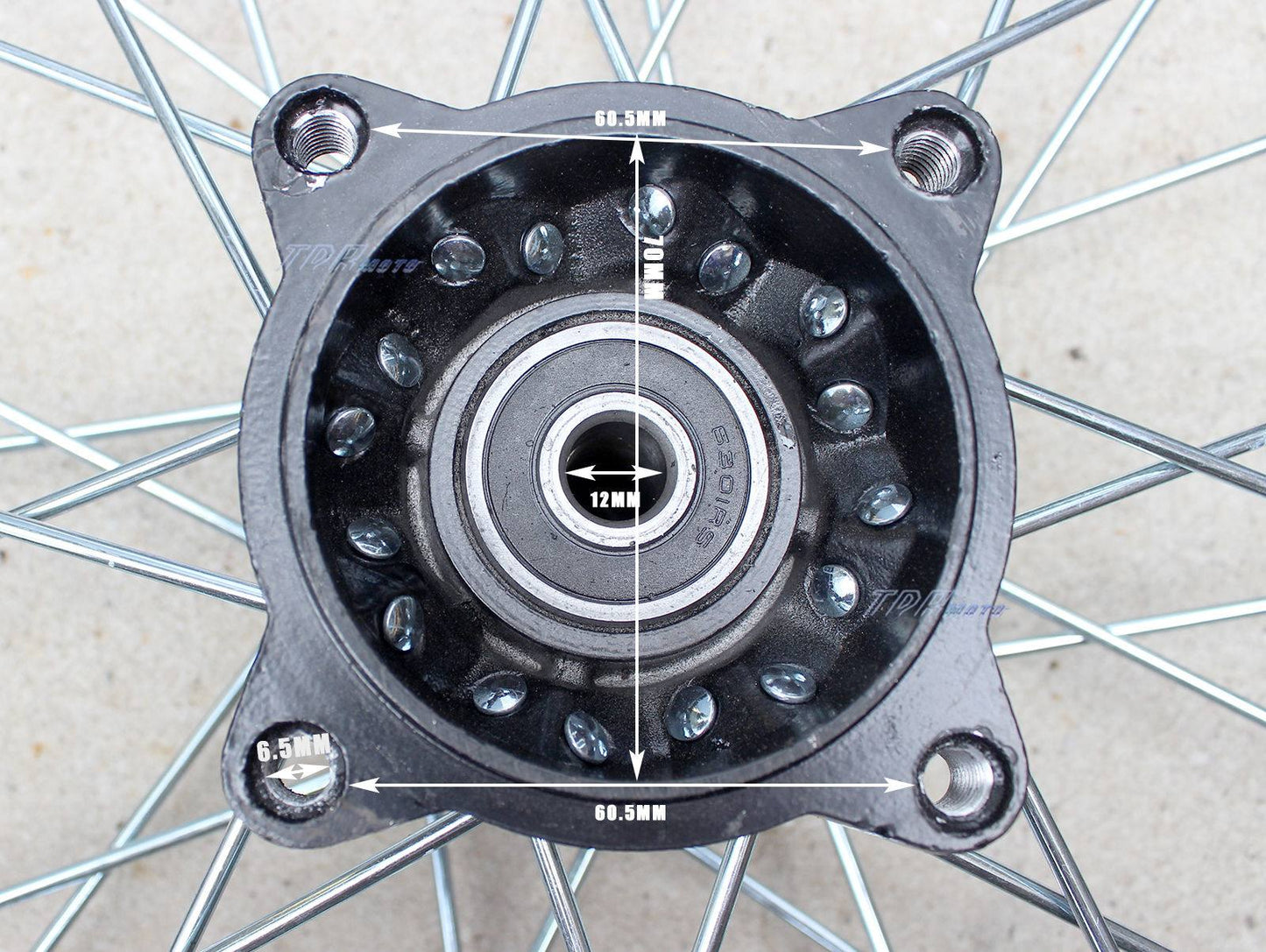 Set of Horse Sulky JOG Cart Buggy Wheels/Tires 90/90-17 Inch Wheel 12mm Axle - TDRMOTO