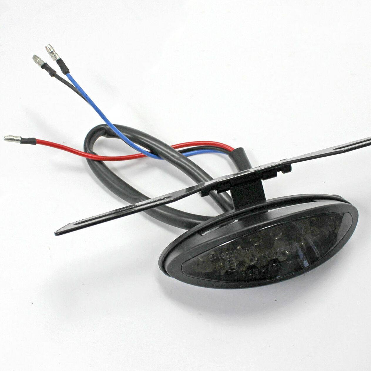 19 LED Motorcycle Bike Tail Light License Plate Rear Red White Universal Smoke - TDRMOTO