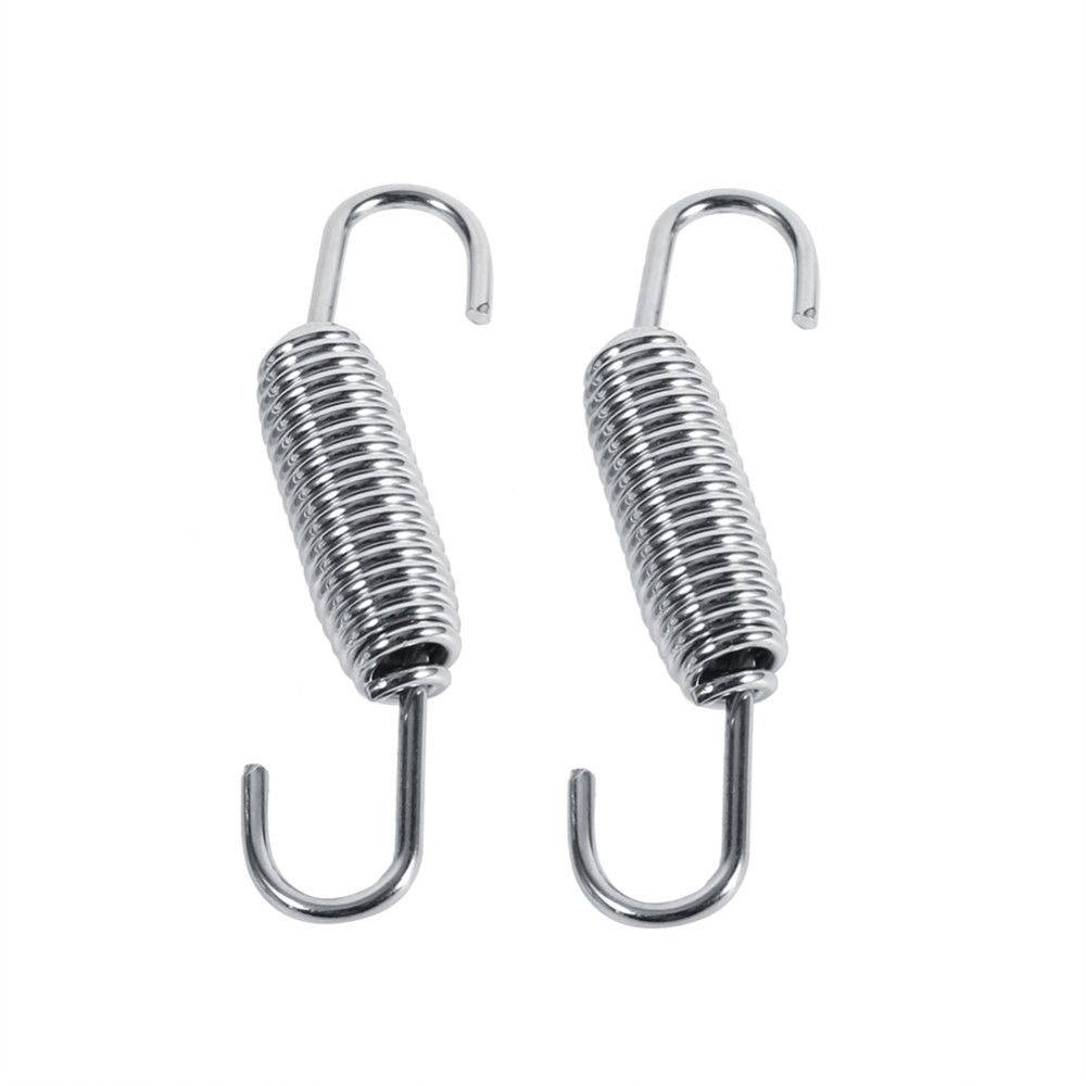 2 Pcs 50mm Motorcycle Exhaust Pipe System Muffler Coil Spring - TDRMOTO