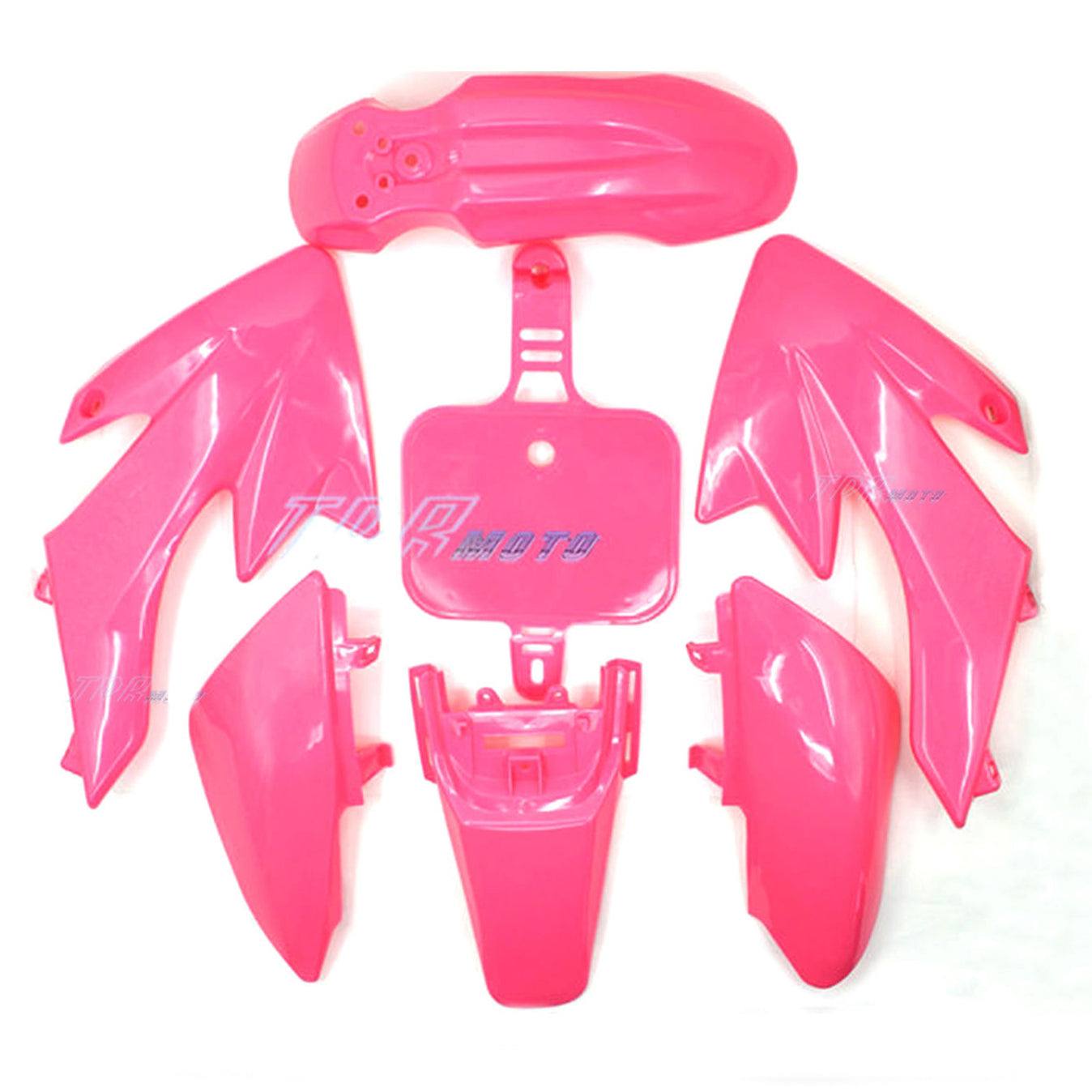 CRF50 Pink Plastics Fairing Fender Kit For Honda CRF50 Style Dirt Bikes - TDRMOTO