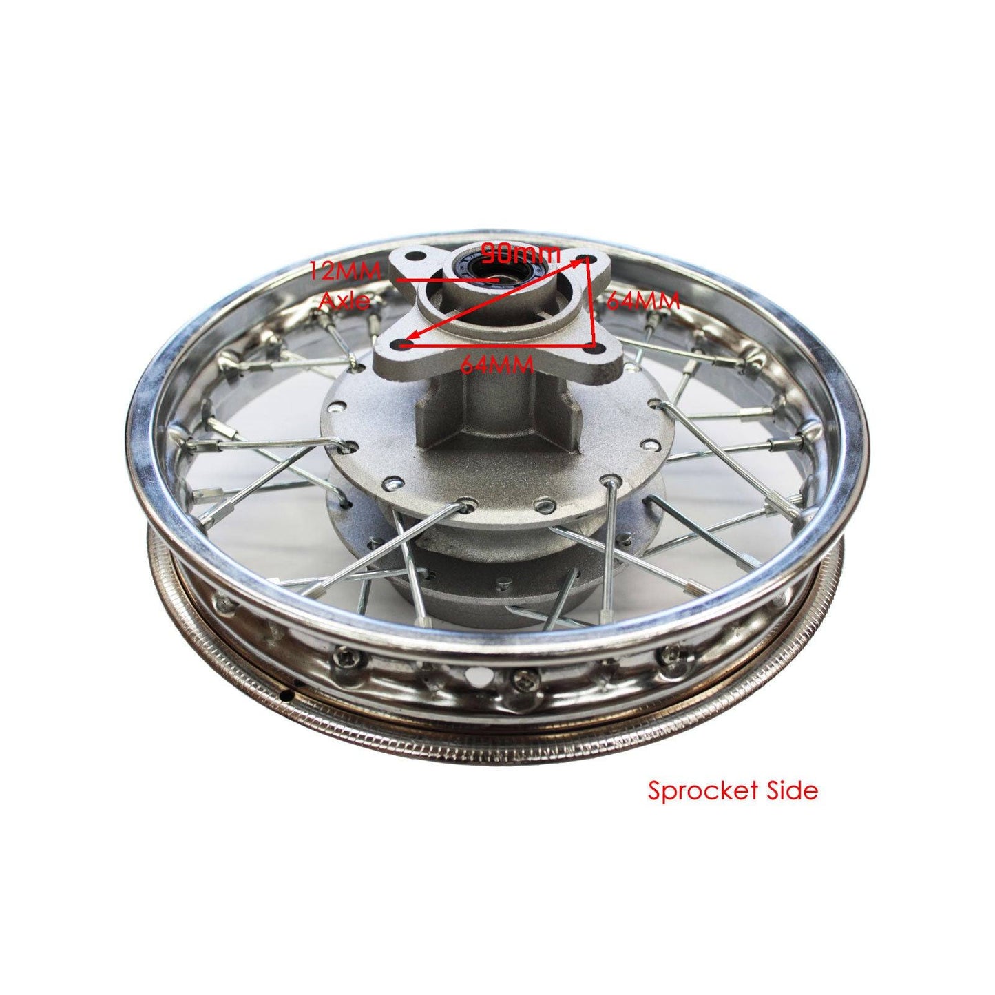 12mm Axle 2.50-10" Inch Rear Wheel Rim for Thumpstar Atomik Pit pro Dirt Bike - TDRMOTO