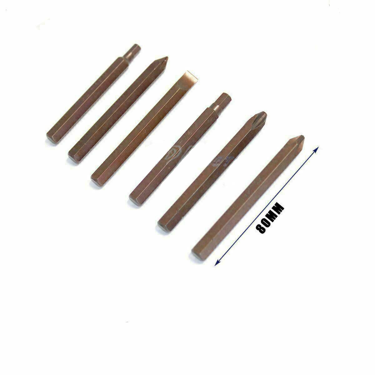 80mm Powers Magnetic Head IMPACT Driver Bit for Decking Trade Screws 6pcs - TDRMOTO