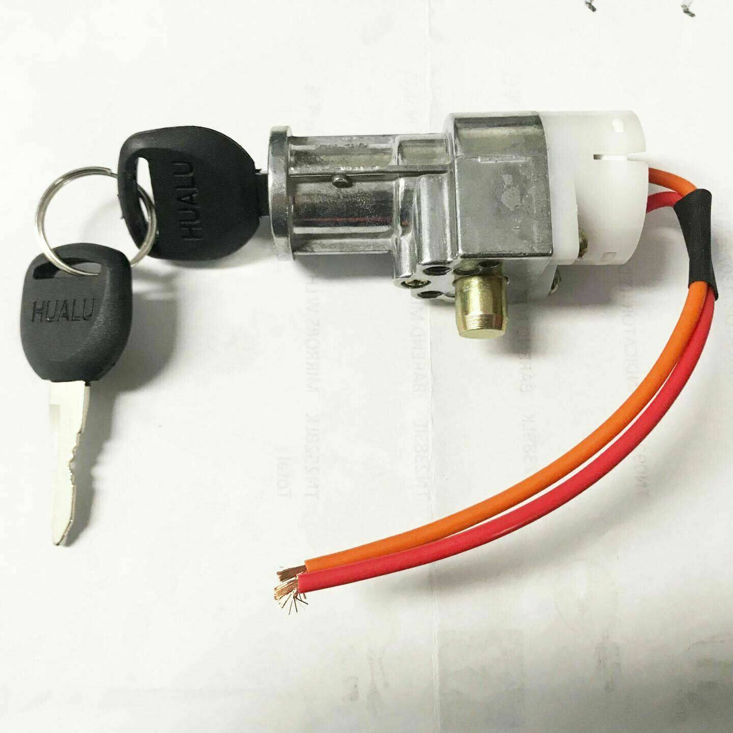 Silver Fish Battery Key Barrel Lock Electric Bike Battery Replacement Parts Two Keys - TDRMOTO