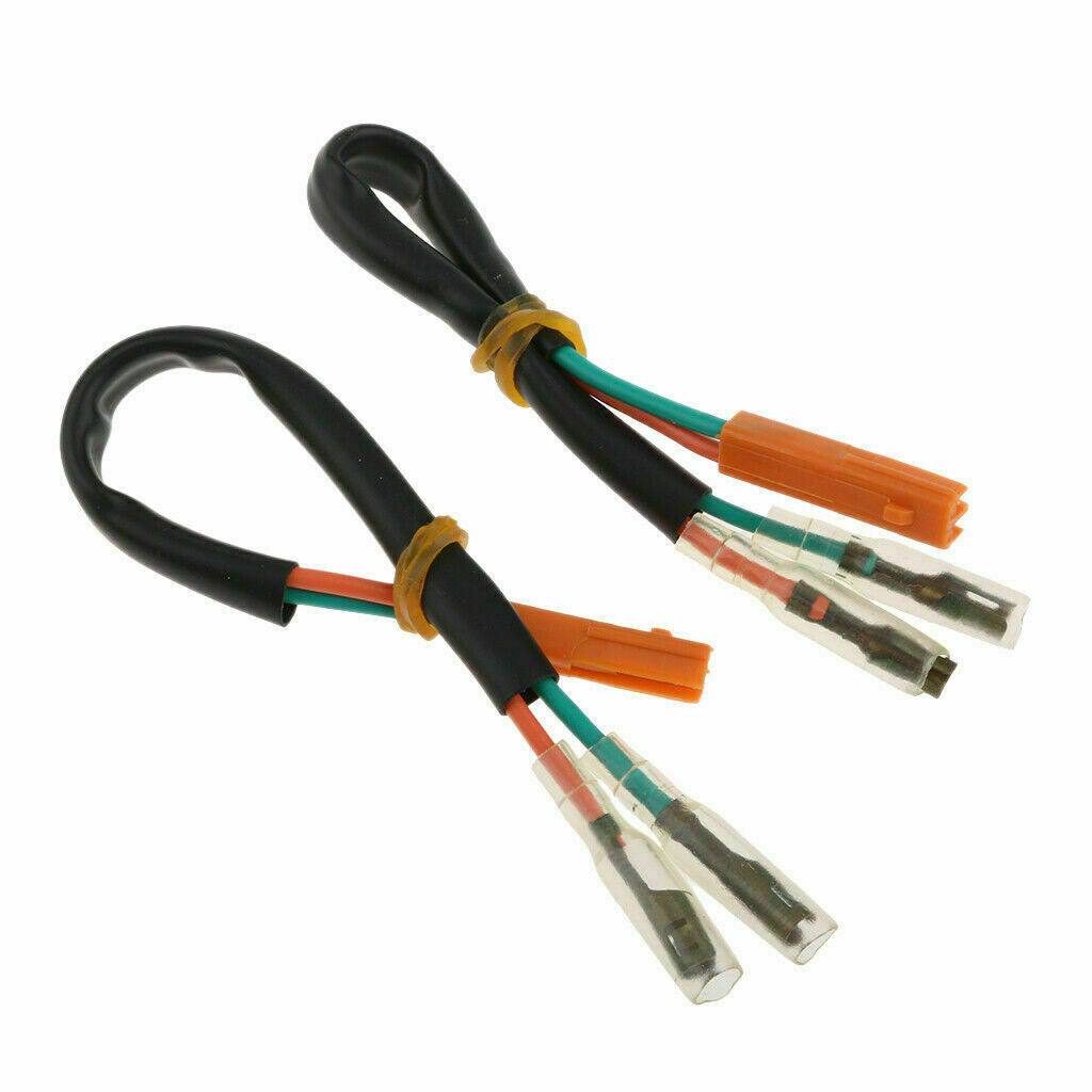 2 pcs Wire Indicator Leads Turn Signal Adapters Plug Connector Harness For Honda - TDRMOTO