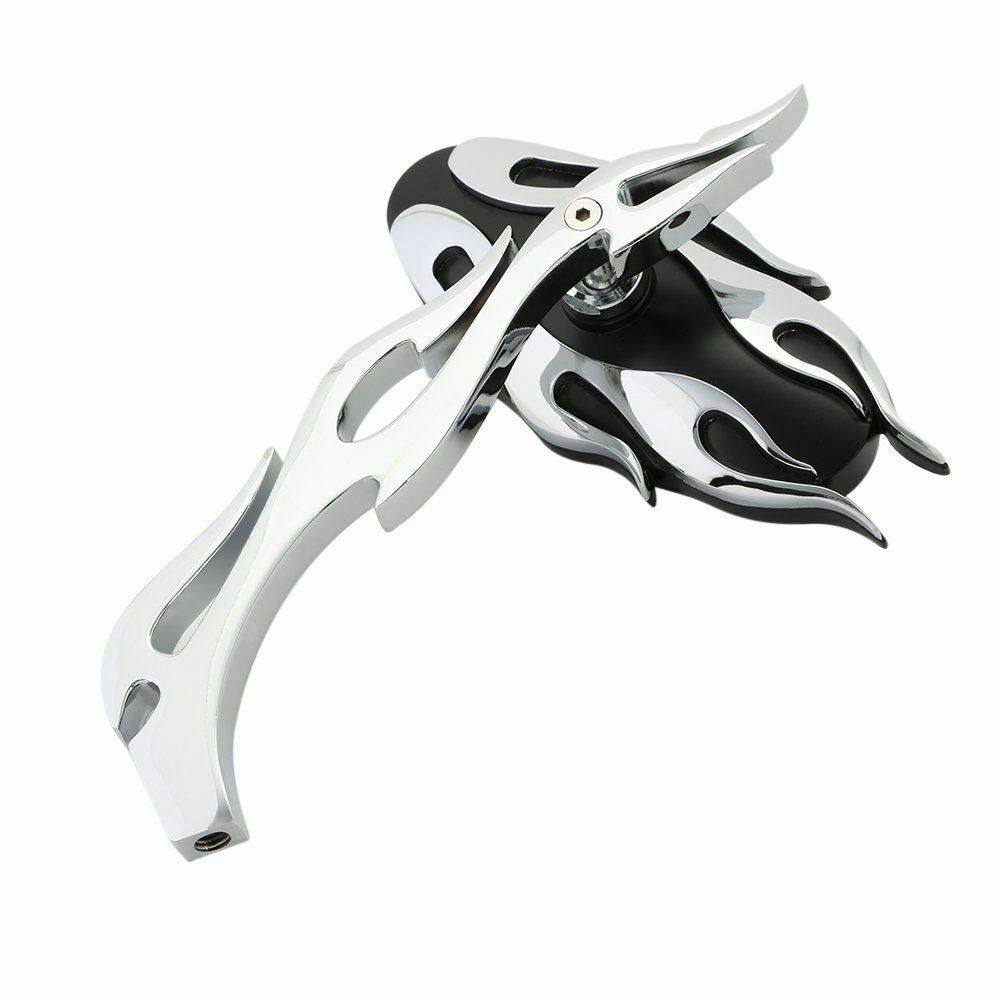 CHROME FLAME MOTORCYCLE REARVIEW MIRRORS 4 KAWASAKI VULCAN VN EN 800 900 1500 - TDRMOTO