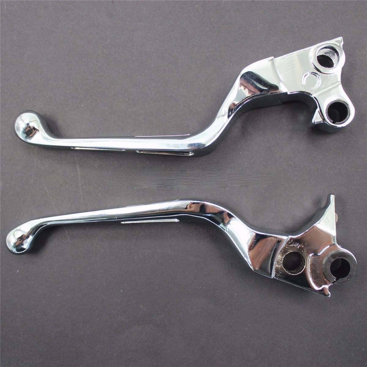 For Harley 96-03 XL 96-07 Dyna Touring 11-14 Softail Chrome Brake Clutch Levers - TDRMOTO