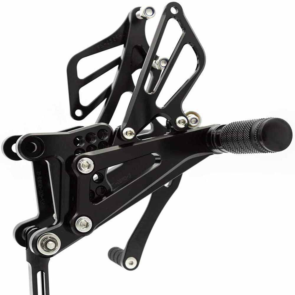Black Rearset Footpegs Footrest For Yamaha YZF R1 2007-2008 - TDRMOTO