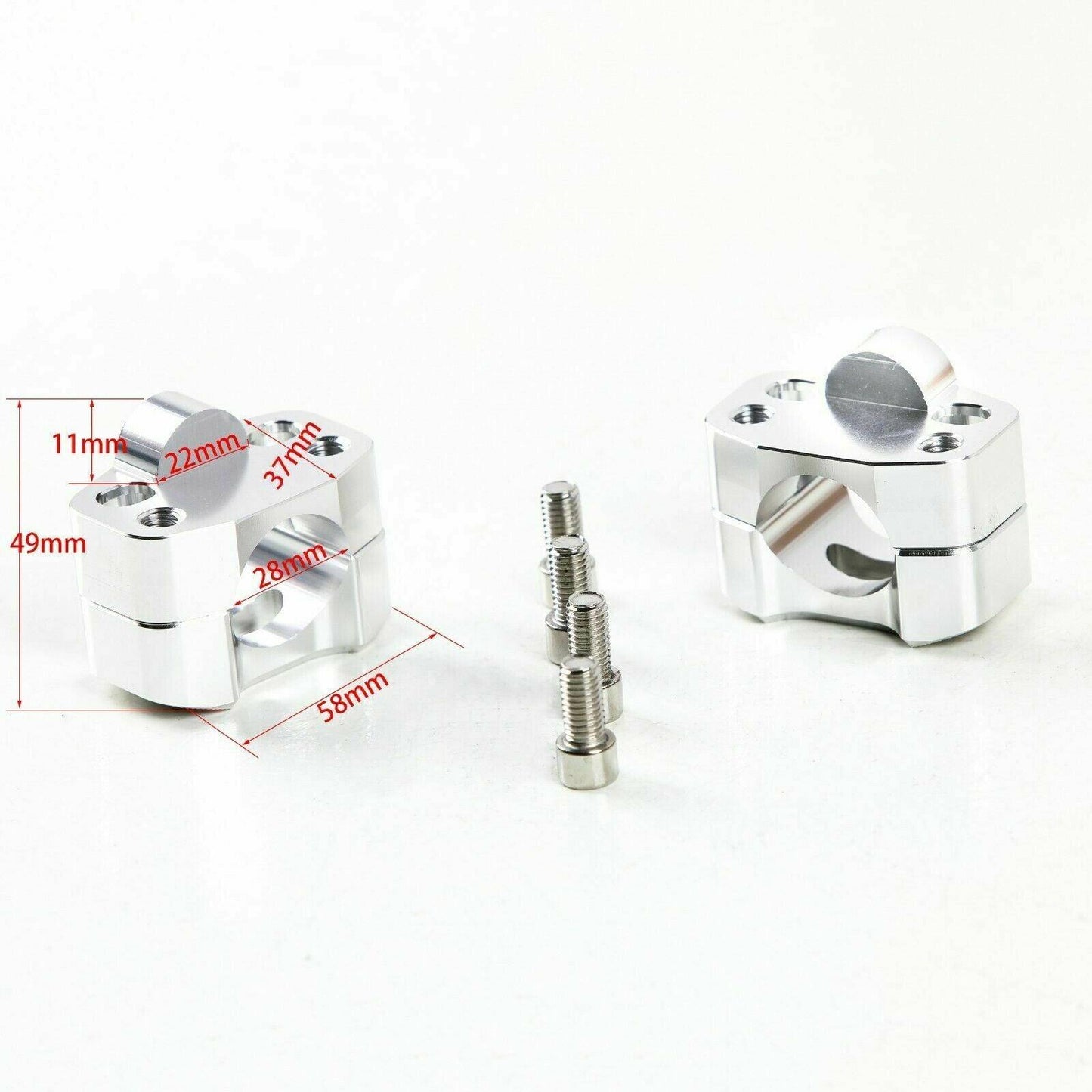 HandleBar Fat Bar Risers Mount Clamp Adaptor 22MM to 28MM Motorcycle ATV Quad - TDRMOTO