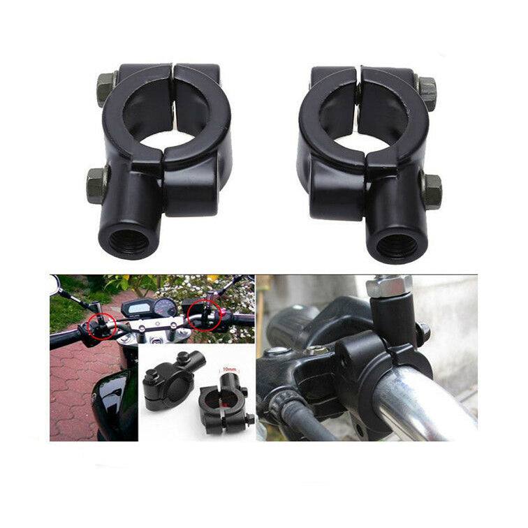 22mm Motorcycle 7/8" HandleBar Mirror Mount Honda Yamaha Kawasaki Dirt Pit Bike - TDRMOTO