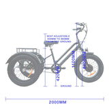 Ultra Premium Fat Tyre Electric Tricycle with 500W Motor & 48V 18Ah Long Range Battery - TDRMOTO