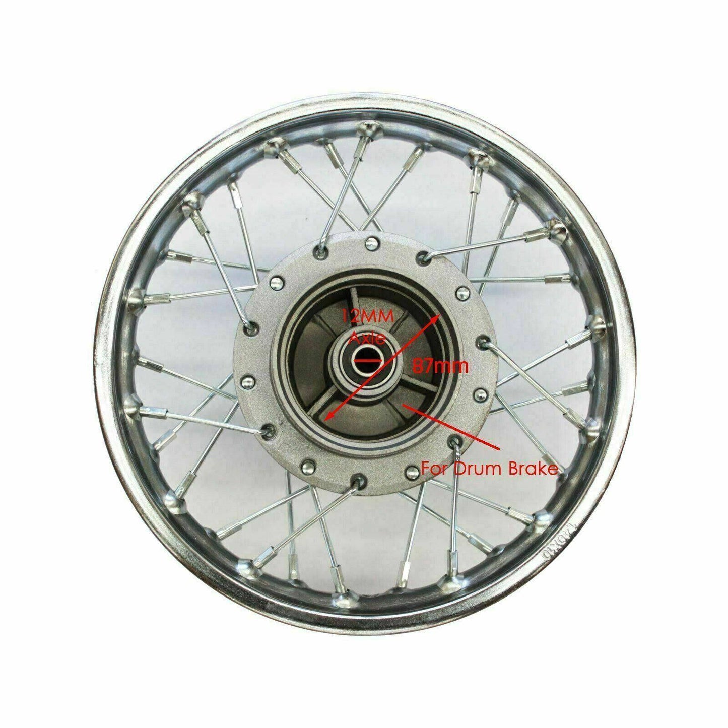 2.50-10 Inch Rear Wheel Rim Drum brake for CRF50 XR50 TTR50 Dirt Pit Bike - TDRMOTO