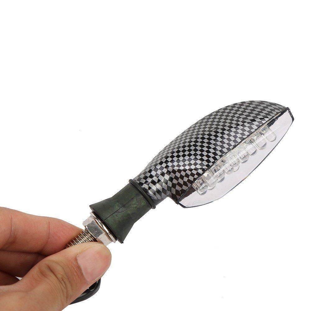 4X 12V Carbon Universal Motorcycle Bike LED Bulb Blinkers Turn Signal Indicator - TDRMOTO