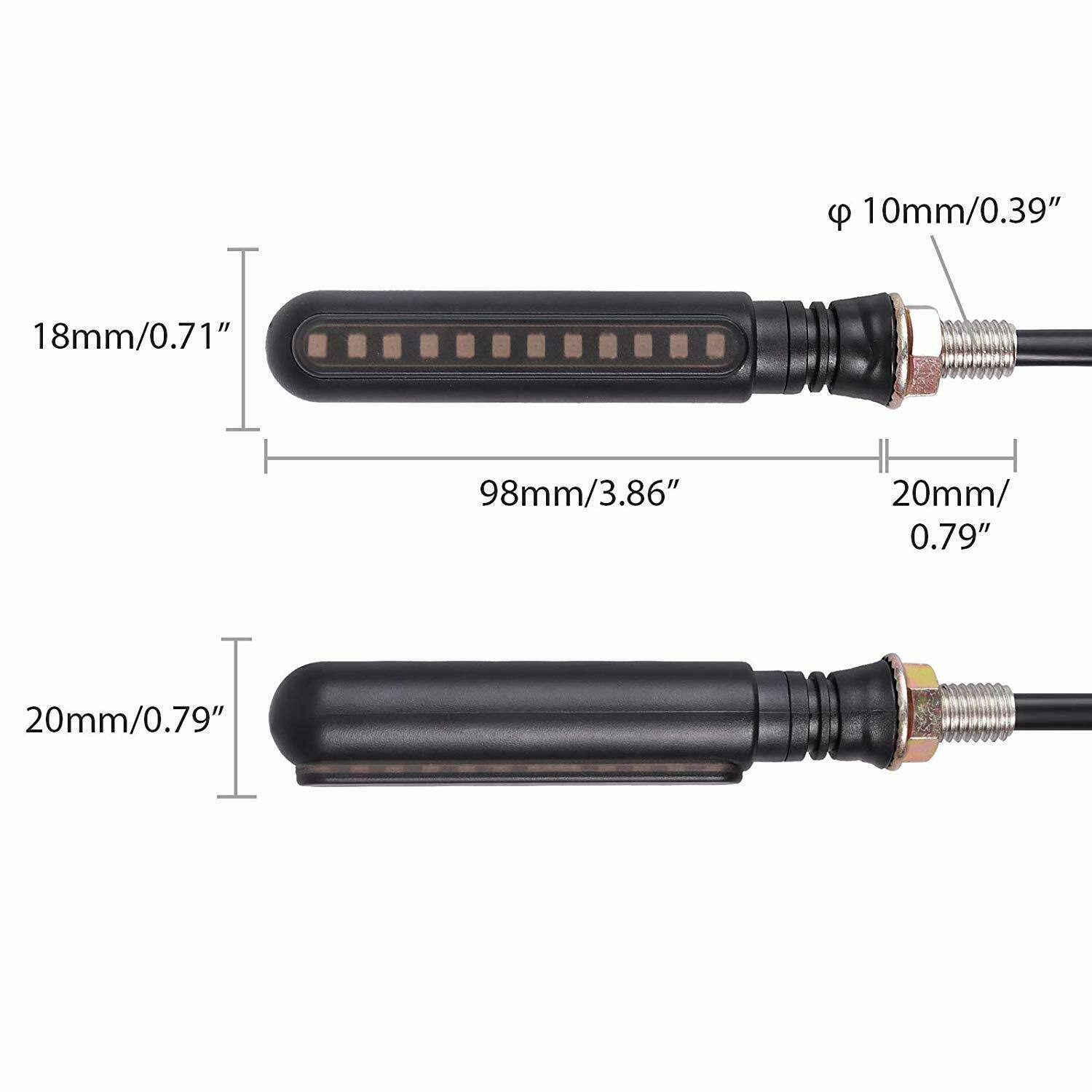 4x Amber Red LED Indicators Blinkers Yamaha MT-09 R1 R6 FZ6R MT-07 Tenere XT660 - TDRMOTO