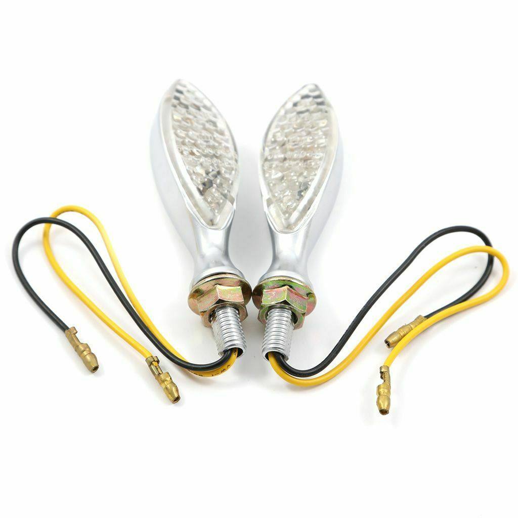 8mm Silver TURN SIGNAL LED INDICATOR 4 Yamaha Dual Sport Motorcycle Dirt Bike - TDRMOTO