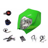 Green Recreation Registration Head Lamp Light Complete Kit For Dirt Bike Motorcycle - TDRMOTO