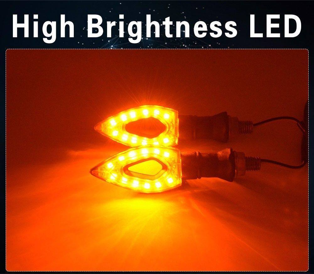 4x LED Turn Signal Indicator Light Black For Kawasaki Ninja 250R EX250 Versys - TDRMOTO