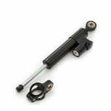 Black CNC Steering Damper Motorcycle Linear Stabilizer Reversed Safety Control - TDRMOTO