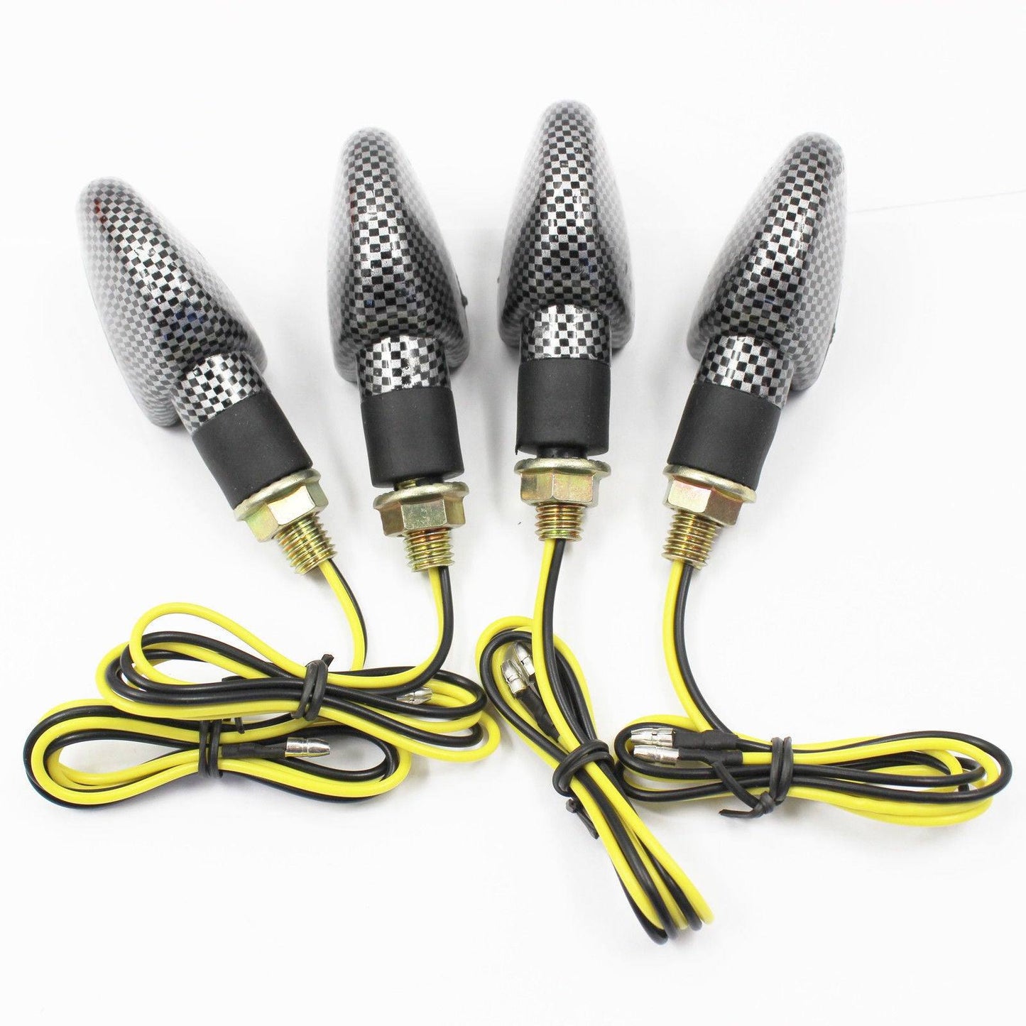 4x Carbon LED Turn Signal Indicators Blinker Amer Lights For KTM 525 EXC Racing - TDRMOTO