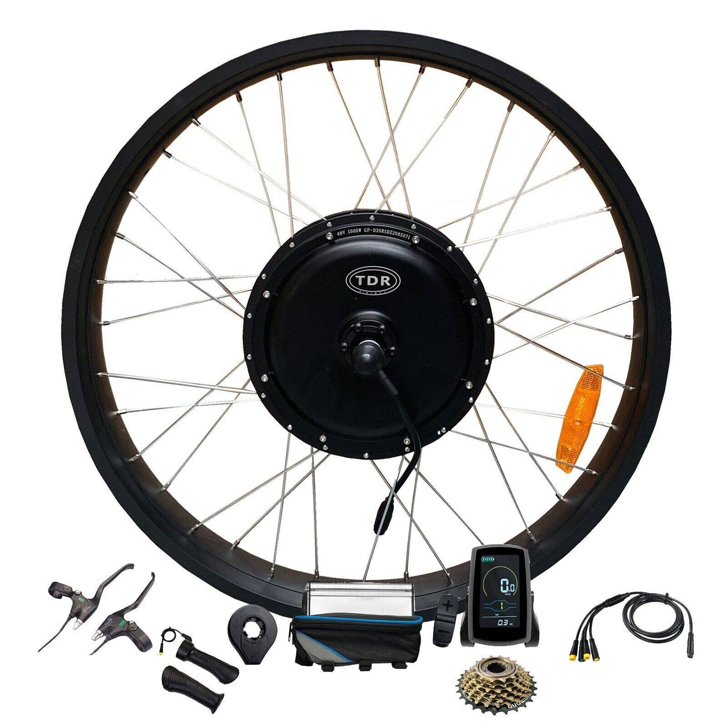 1500W 26" Fat Bike 4.0 Tyre Rear Hub 48V 15Ah Battery Electric Bike Conversion Kit - TDRMOTO