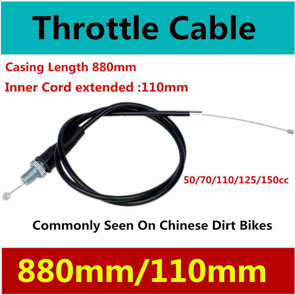 880/110 Motorbike ACCELERATOR Throttle Cable DirtBike 50cc 70 110cc 125cc 150cc - TDRMOTO