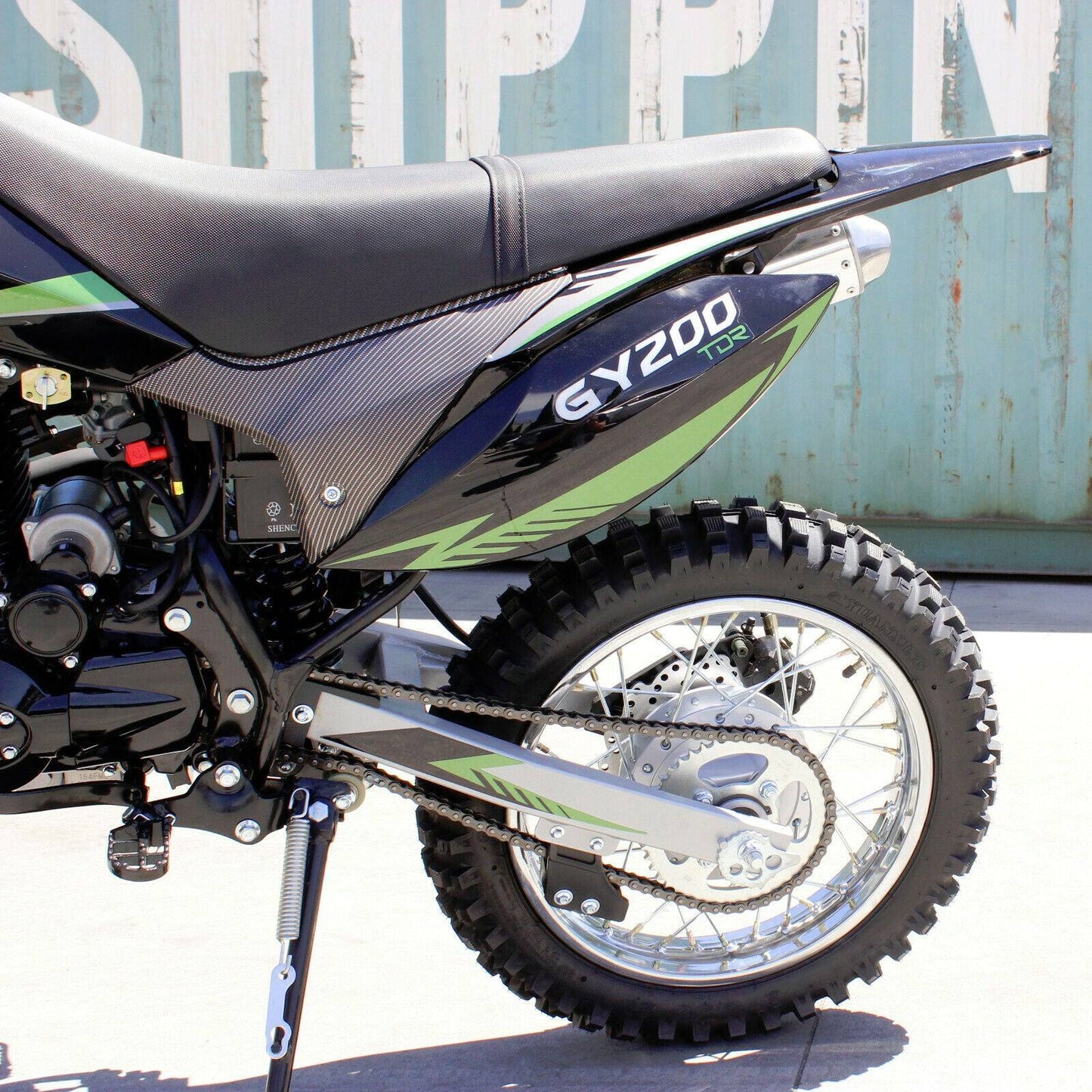 TDR GY 200cc Green Dirt Bike - 4 Stroke Air Cooled Electric/Kick Start - TDRMOTO