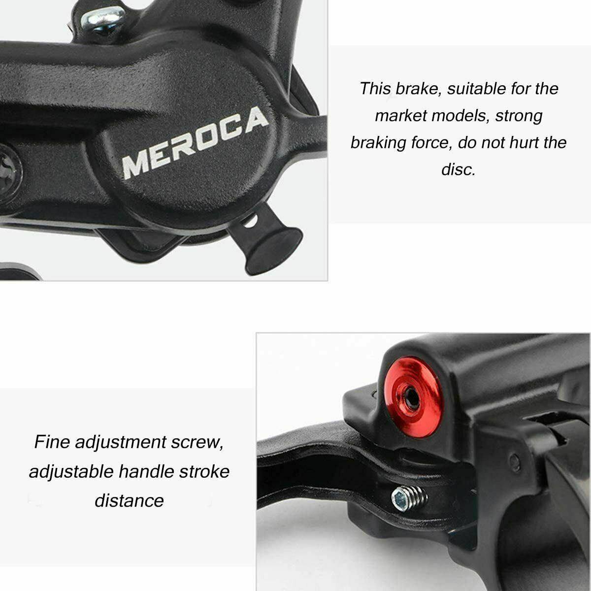 MTB Mountain Bike Hydraulic Disc Brake Levers Caliper Front Rear Set Black - TDRMOTO