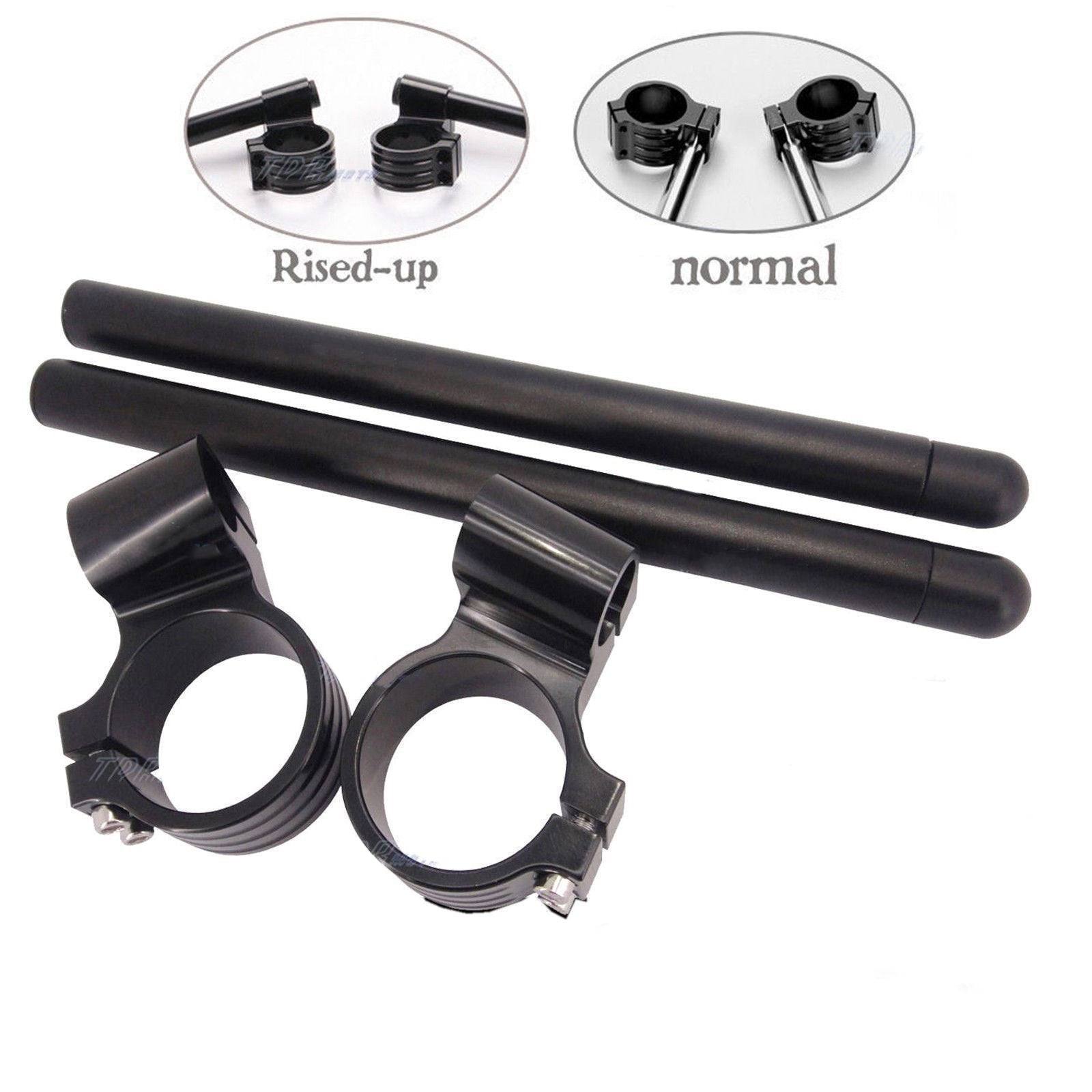 50mm CNC Raised Handle Bars Clip Ons For Suzuki GSXR 750 600 GSXR1000 Universal - TDRMOTO