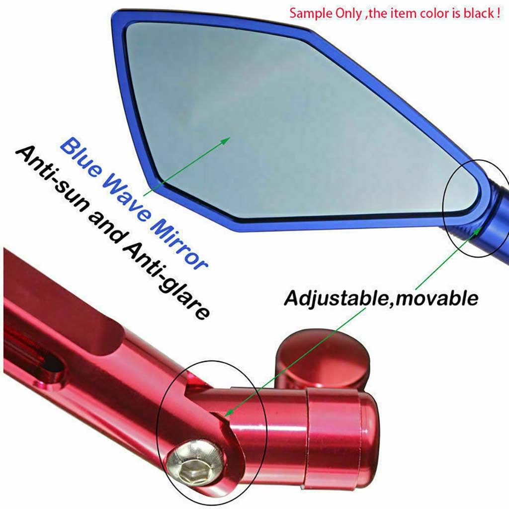 10mm / 8mm Motorcycle Aluminum CNC Black Rear view Mirrors For Yamaha MT09 MT07 - TDRMOTO