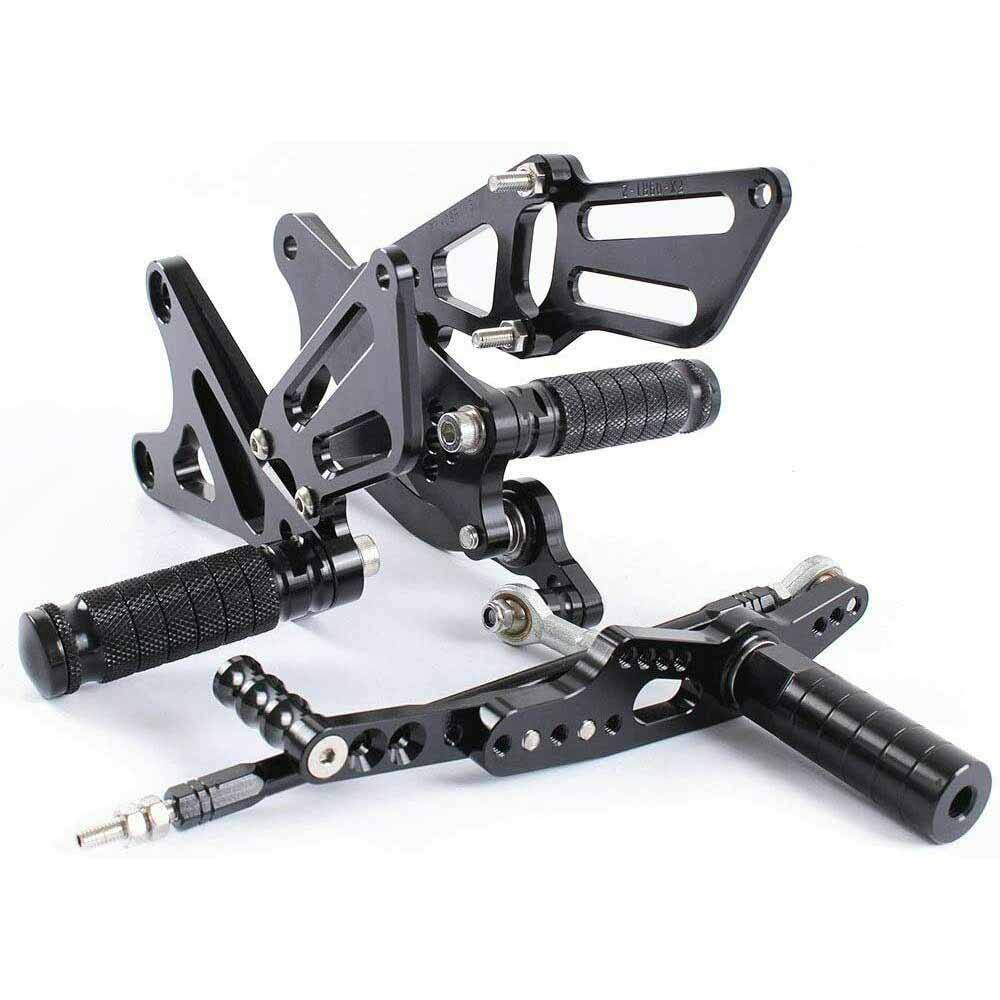 CNC Adjustable Rearset Foot Rest Pegs 4 Yamaha YZF R1 2009-2014 BLACK - TDRMOTO